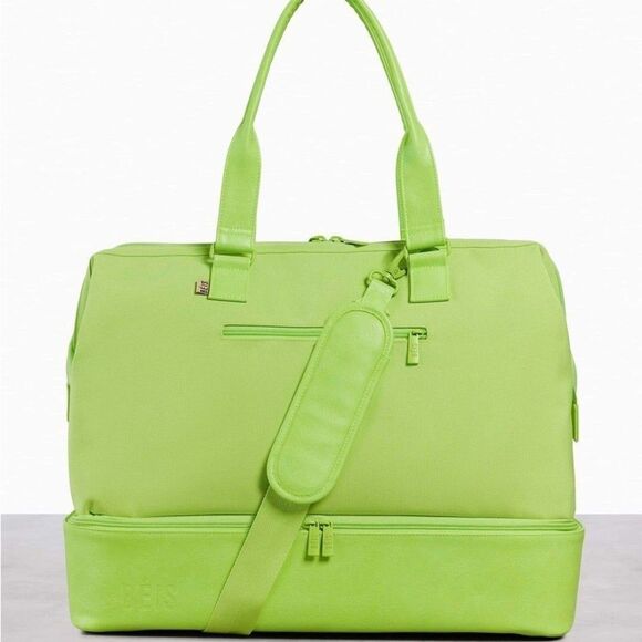 BEIS Handbags - Béis The Weekender in Citron Green Travel Bag sold out color
